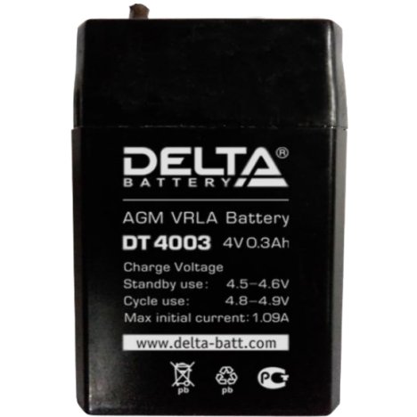 Аккумулятор Pb DELTA 4V 300 mAh DT 4003