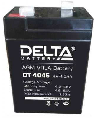 Аккумулятор Pb DELTA 4V 4500 mAh DT 4045