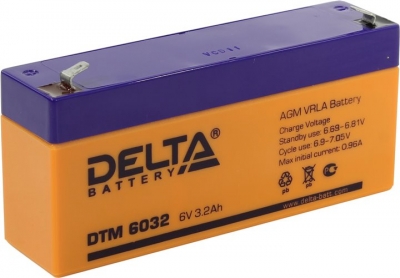 Аккумулятор Pb DELTA 6V 3200 mAh DTM 6032