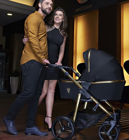 Детская коляска 2 в 1 Venicci Gold Black