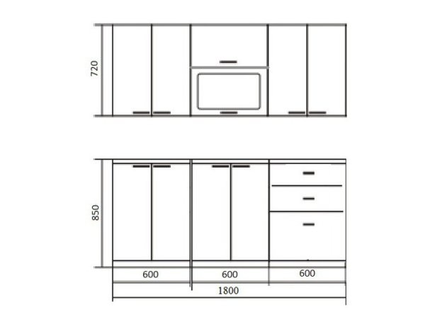 Кухня Магнолия Ирис 1800