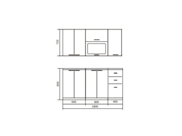 Кухня Магнолия Коралл 1800