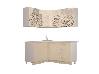 Кухня угловая Бордо Ваниль