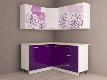 Кухня угловая Бордо Виолет