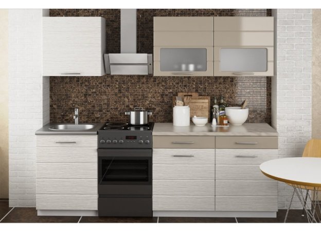 Кухня Венеция МДФ Мокко-Дым 1800