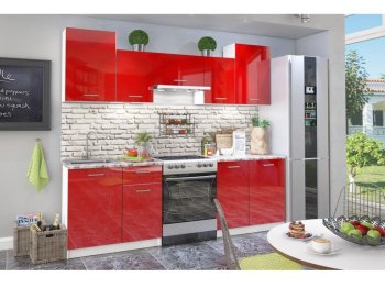 Кухонный гарнитур Бланка глянец красный