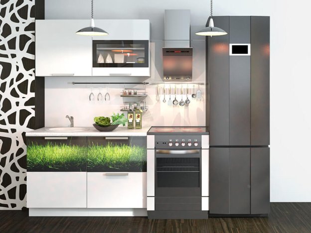 Кухонный гарнитур Фэнтези Белый универс, Грасс 1,2м