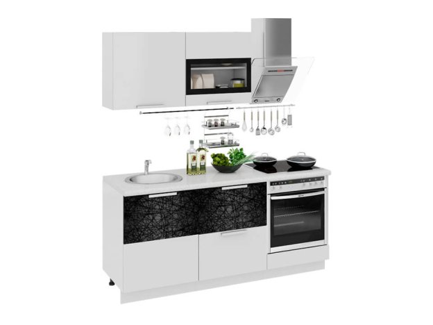 Кухонный гарнитур Фэнтези Белый универс, Лайнс 1,8м