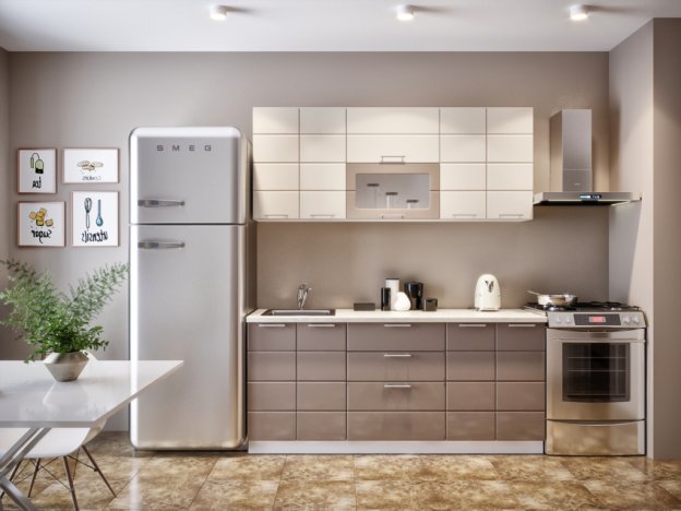 Кухонный гарнитур Соло 1800 Ваниль Мокко