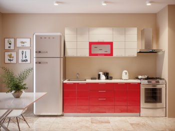 Кухонный гарнитур Соло 1800 Ваниль Рубин