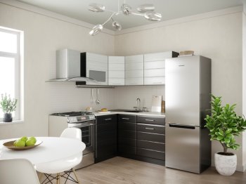 Кухонный гарнитур угловой Венеция МДФ Дым-Венге